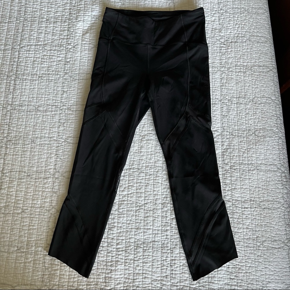 Lululemon leggings with mesh panels